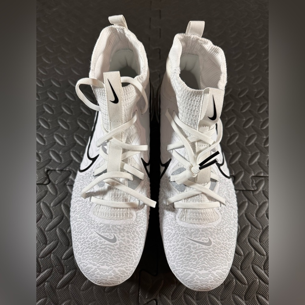 Nike Alpha Huarache NXT Baseball Cleats Metal Spikes White Black Me